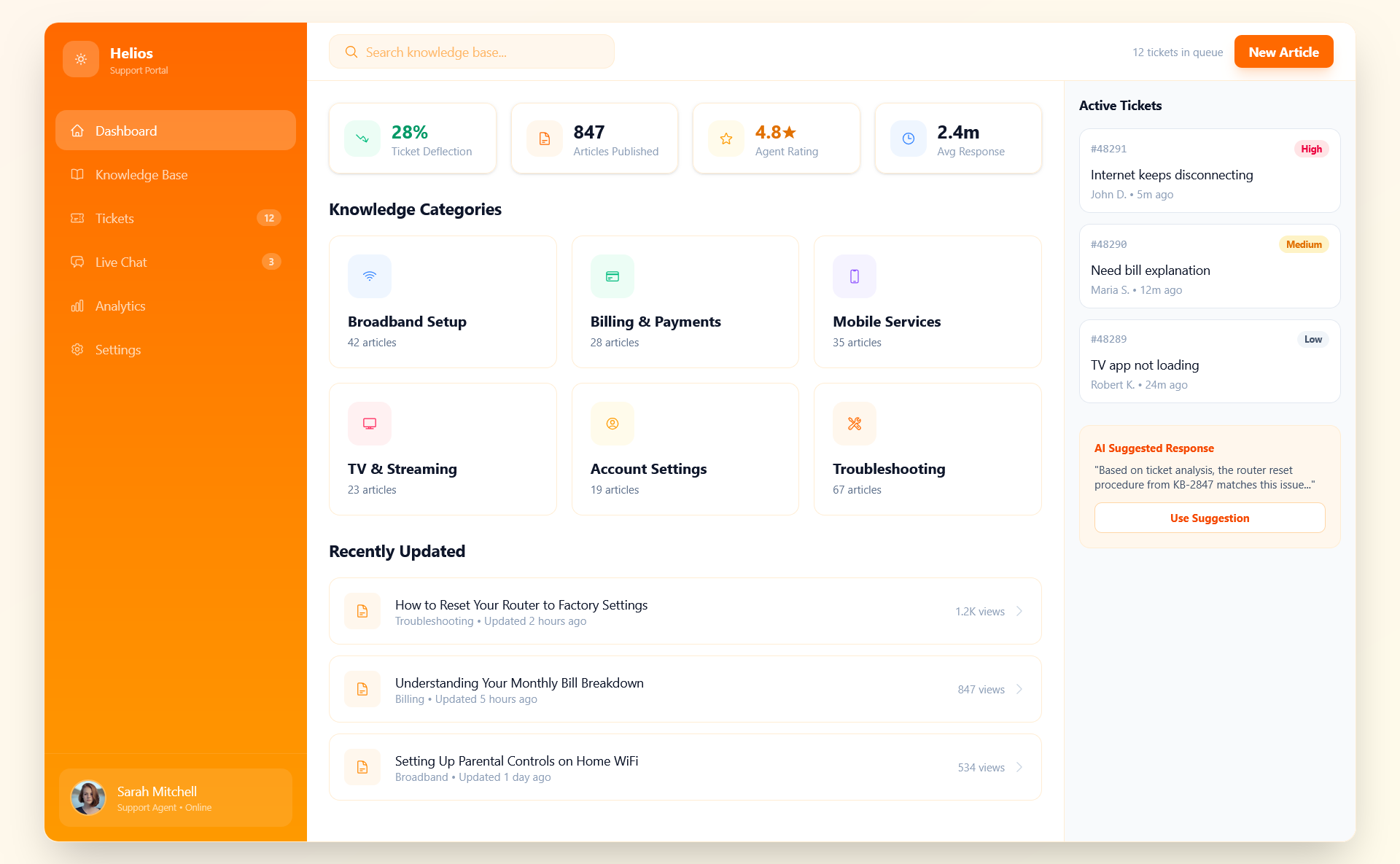 Customer Support Knowledge Platform gallery image 2