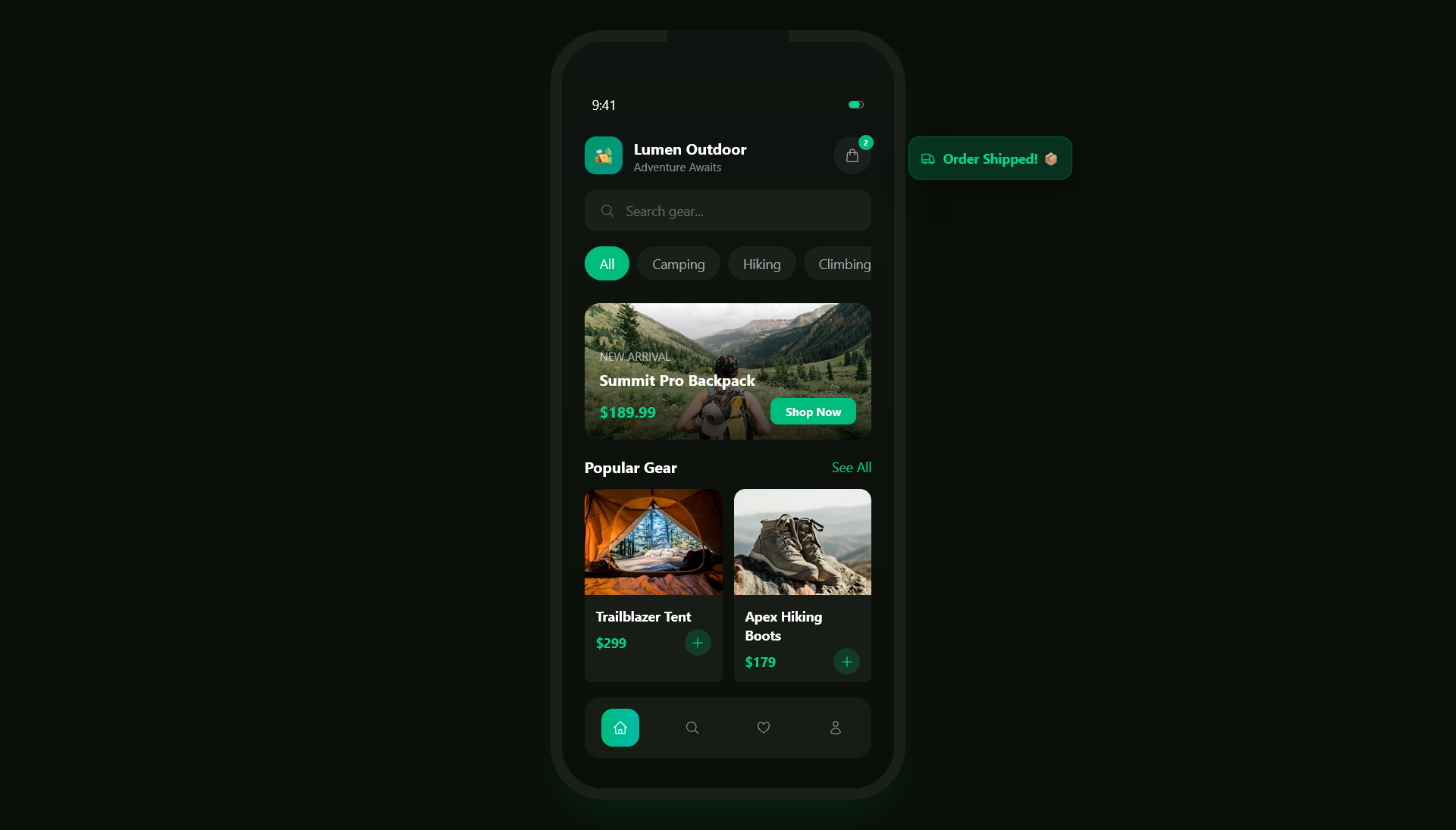 Lumen Outdoor E-Commerce Platform gallery image 4